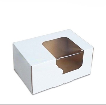 Коробка для 2 кексів з вікном 16, 5x11x8