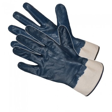 Сильні робочі рукавички нітрилові маслостійкі Джерсі + важкий нітрил