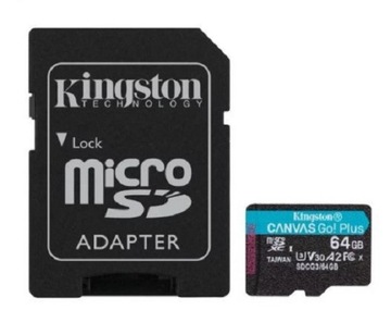 Карта памяти Kingston microSDXC CanvasGoPlus 64GB