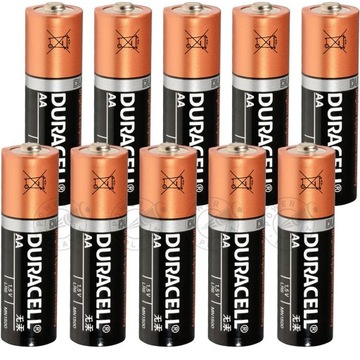 10x Duracell щелочная батарея AA R6 1,5 в