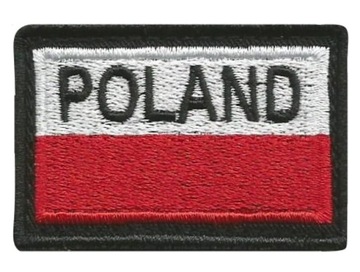 Значок на липучці нашивка прапор Польща 56 x 38 мм