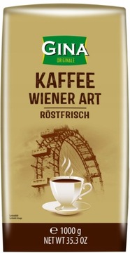Кофе в зернах Gina Kaffee Wiener Art 1000 грамм