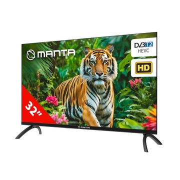 ТВ 32 дюйма ТВ тюнер декодер DVBT2 HEVC HD USB HDMI CL + Манта
