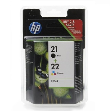 НОВЫЕ ОРИГИНАЛЬНЫЕ ЧЕРНИЛА HP 21 + 22 COMBO (SD367AE) FV