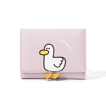 Фіолетовий стиль жіночий гаманець качка PU шкіра