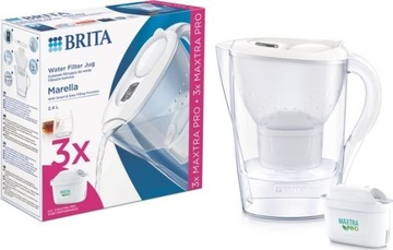 Brita Marella + 3 фильтра MAXTRA PRO Pure Performance белый