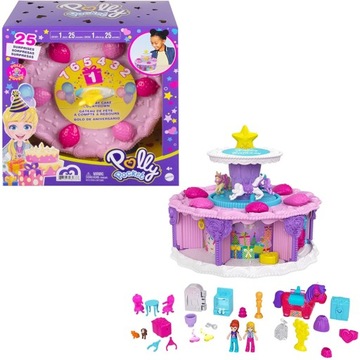 POLLY POCKET ДЕНЬ НАРОДЖЕННЯ ТОРТ НАБІР 25 СЮРПРИЗІВ