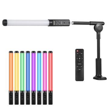 Handheld RGB Tube Light with Desktop Clip-on