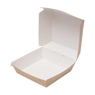 Картонная коробка-маленький бургер, картофель фри на вынос-11. 5x11. 5x7. 5cm - 100шт