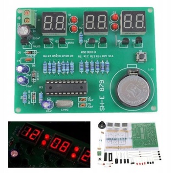 Электронные цифровые светодиодные часы AT89C2051 6BIT DIY