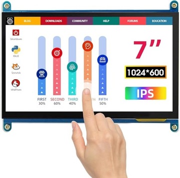 Дисплей для Raspberry pi 4, 7-дюймовий сенсорний монітор 1024x600