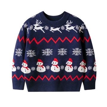Рождественский детский свитер с рисунком снеговика 2N7