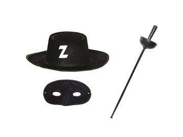 Набор Zorro шляпа шпага маска 3EL