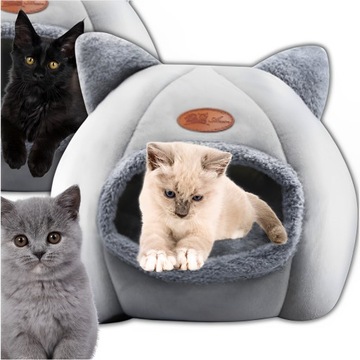 Домик для кошек, питомник, плюшевый питомник для зимы, мягкая кровать, питомник