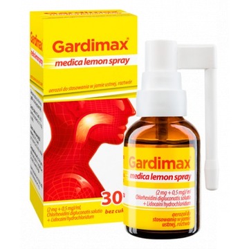 Gardimax medica лимонний спрей горло дитина 30 мл