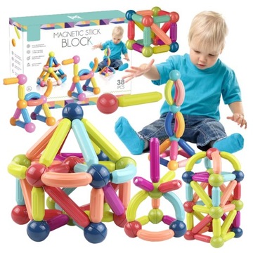 МАГНИТНЫЕ СТРОИТЕЛЬНЫЕ БЛОКИ MAGNETIC STICKS XXL