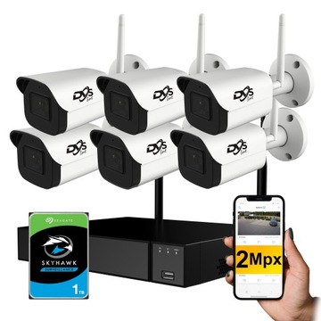 МОНИТОРИНГ IP WIFI FULL HD 6 НАРУЖНЫХ ИК-КАМЕР