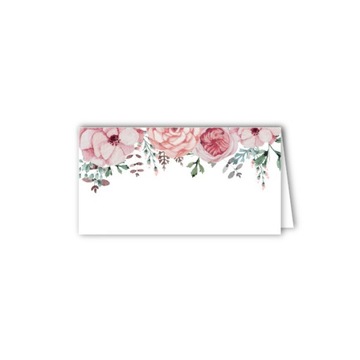 Виньетки розовые цветы-10 шт пустые для надписи