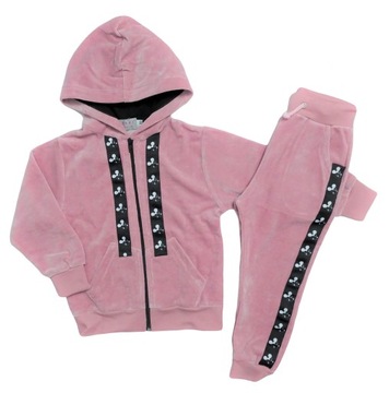 Велюровый хлопковый спортивный костюм для девочек lampas miki REVAJ 104 розовый RU