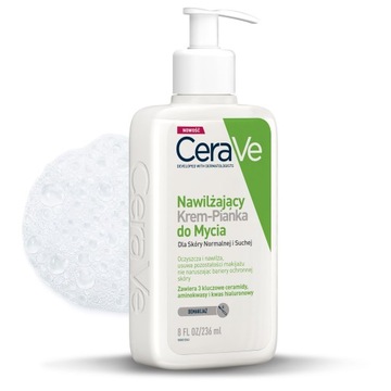 Крем-піна зволожуючий CeraVe для вмивання нормальної і сухої шкіри 236мл