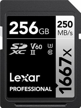 Lexar SDXC 256GB Professional 1667x UHS-II U3
