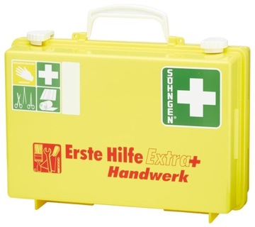 Аптечка первой помощи Extra + Handwerk, DIN 13157, желтая