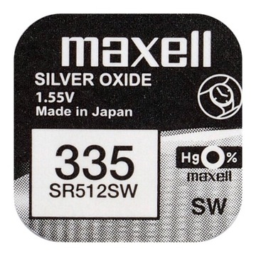 серебряный аккумулятор Mini Maxell 335 / SR512SW