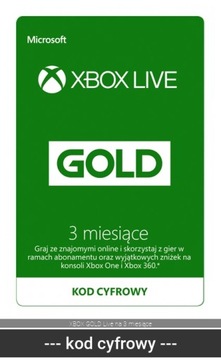 Xbox Live Gold / Xbox Game Pass Core на 3 місяці