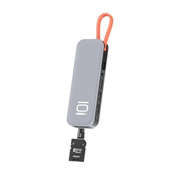 ROCK TR01 10 в 1 Type-C / USB-C до HDMI + VGA Подовжувач концентратор адаптер срібло