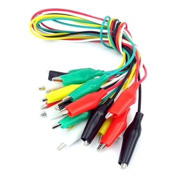Провода кабели аллигатора двухсторонние зажимы (10 шт.)