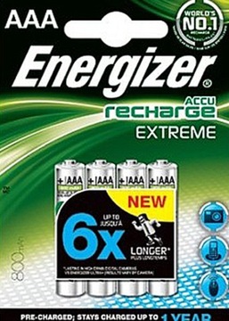 4 x Energizer батарея 800 мАч AAA HR3