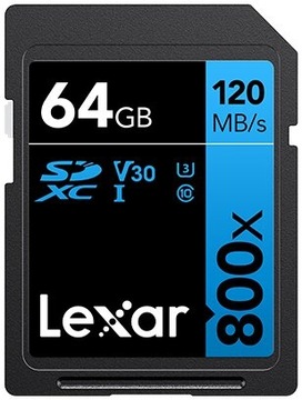 Lexar High-Performance 800X PRO 64GB SDXC LSD0800P064G-BNNNG