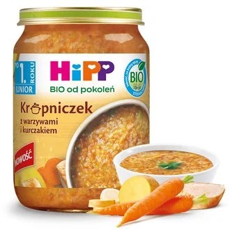 HiPP Bio суп КРУПНИЦЯ з овочами і куркою після 12 місяців, 250 г