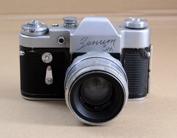 Фотокамера ZENIT 3M + Helios 44 silver Кирилиця