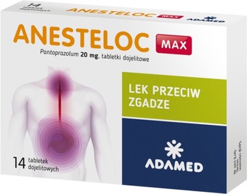 Anesteloc Max 20mg для изжоги рефлюкс желудка 14 табл