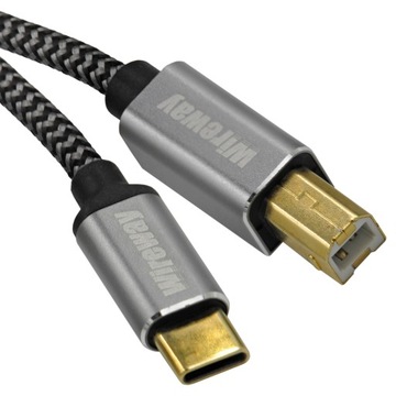 Кабель кабель USB 2.0 USB-B до USB-C для принтера обплетення дроти WW332101 1 м