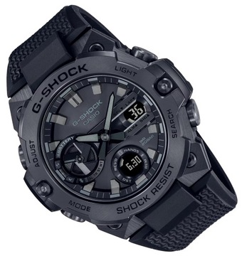 Черные мужские часы Casio G-SHOCK GST-B400bb Solar Bluetooth