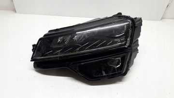 SKODA KAROQ LAMPA LEWA FULL LED 57B941015F Z PRZETWORNICĄ - PĘKNIĘTE SZKŁO