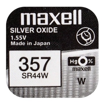 серебряный аккумулятор Mini Maxell 357 / SR44W / SR44
