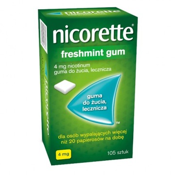 Nicorette Freshmint Gum 4 мг 105 жевательная резинка