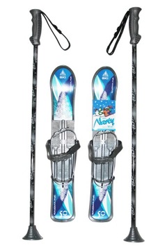 Дитячі лижі з палицями для навчання водінню 50 см