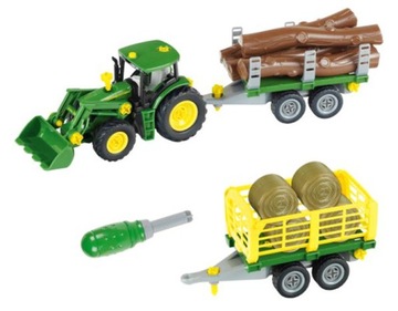 ТРАКТОР JOHN DEERE З ДВОМА ПРИЧЕПАМИ