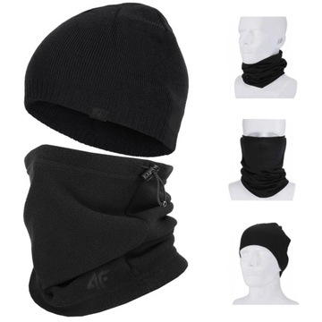 4f шапка для мальчика и дымоход зимний комплект для мальчика детский шарф