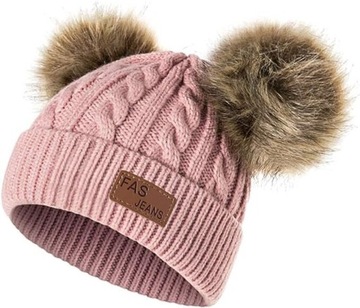 Детская зимняя шапка Yixda, розовая