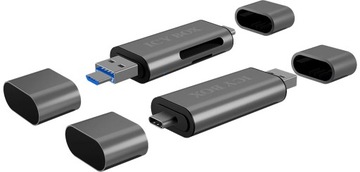 Icy BOX пристрій читання карт пам'яті microSD SD USB-A / USB-C / Micro-USB
