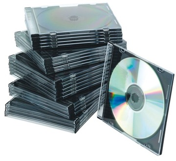 Тонкий 25PCS CD / DVD коробка прозорий