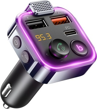 АВТОМОБИЛЬНЫЙ ПЕРЕДАТЧИК BLUETOOTH 5.0 QC 3.0 USB C