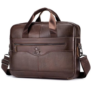 Мужская кожаная деловая сумка LAOSHIZI, роскошная модная сумка через плечо
