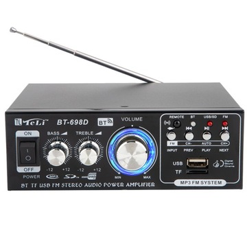 Підсилювач колонки Bluetooth стерео FM 180 Вт 20 Гц-20 кГц з пультом дистанційного керування BT-698D