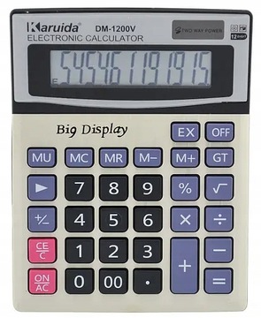 Офісний калькулятор 12 цифр DM - 1200V великий XL